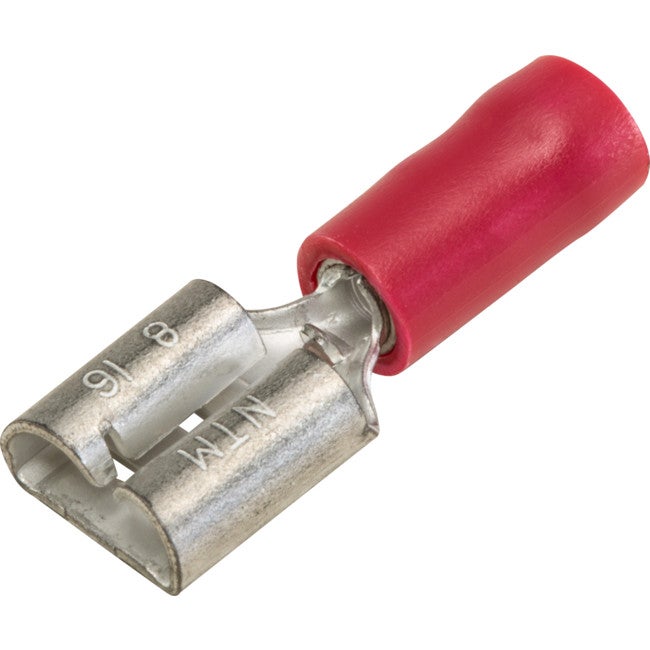 CABAC QC1.25-6.4D-20 Quick Connects Red 20Pk Wire Range 0.5 - 1Mm Squared QUICK CONNECTS RED 20PK
