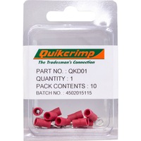 QUIKCRIMP QKD01 Rt1.25-3 / 10Pk Ring Terminals Quickcrimp RT1.25-3 / 10PK RING TERMINALS