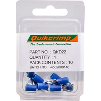 QUIKCRIMP QKD22 Rt2-5 / 10Pk Ring Terminal Quickcrimp RT2-5 / 10PK RING TERMINAL