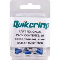 QUIKCRIMP QKD23 Rt2-6 / 10Pk Ring Terminal Quickcrimp RT2-6 / 10PK RING TERMINAL