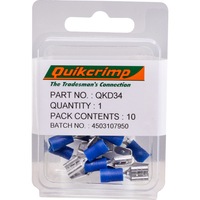 QUIKCRIMP QKD34 Pb2-6.4 / 10Pk Quick Connect Quickcrimp PB2-6.4 / 10PK QUICK CONNECT