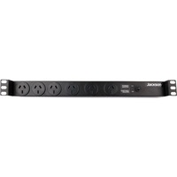 JACKSON RAC0600 19" Rack 6-Way Power Board Rack Mount Power Rail Surge Protected - 1575