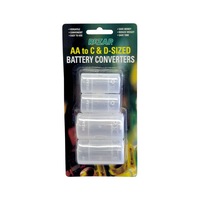 REZAP RBC301 Aa To C & D Battery Converters Convenience - One Size Fits All, No More Hunting
