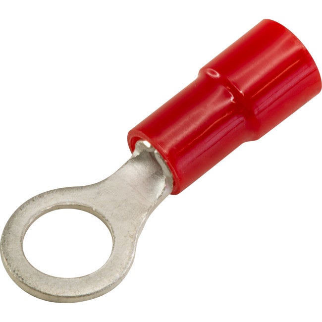 CABAC RT1.25-5K-25 Ring Terminals Red 5Mm Stud 25Pk Wire Range 0.5-1Mm Square RING TERMINALS RED