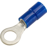 CABAC RT2-5-100 Ring Terminals Blue 5Mm Stud 100Pk Wire Range 1-2.5Mm Squar RING TERMINALS BLUE