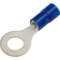 CABAC RT2-6-50 Ring Terminals Blue 6Mm Stud 50Pk Wire Range 1-2.5Mm Square RING TERMINALS BLUE