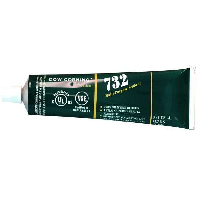 DOW CORNING S732CL 139Ml Silastic Silicon - Clear 732 Multi Sealant Bonds To Metal,