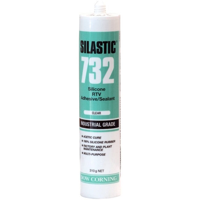 DOW CORNING S732CLCT 310G Silastic Clear Cartridge Silicon 732 Bonds To Metal, Glass,
