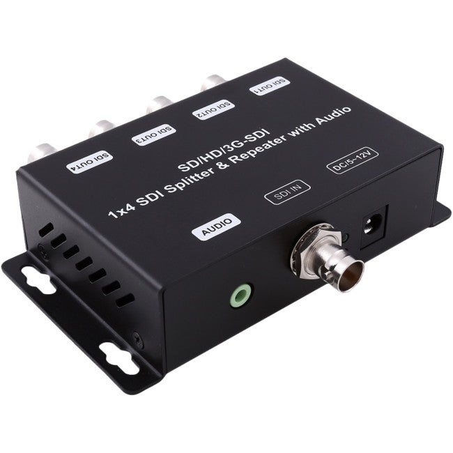 DOSS SDI4SP 4-Way SDI Splitter & Repeater 1-In 4-Out W/ Audio Extraction With Audio Extraction