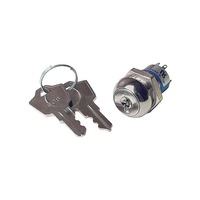 SK1080 Dpdt Short Barrel Key Switch Small Bitted Key Single Bitted Key Can Be Removed In On or Off