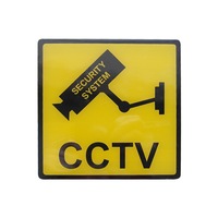 DOSS SN120 CCTV Security Sign 120 X 120Mm Acrylic Prominent Warning Sign For CCTV or Dummy