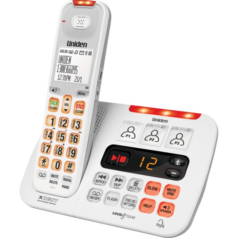 SSE45W UNIDEN Xdect Cordless Phone Uniden the 3 Picture Keys With Speed