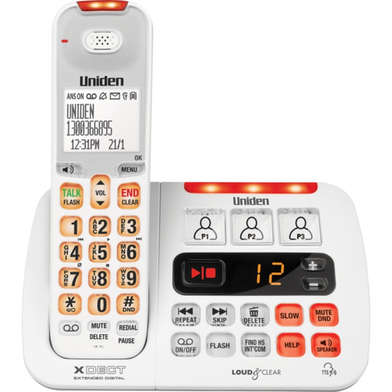 SSE45W UNIDEN Xdect Cordless Phone Uniden the 3 Picture Keys With Speed ...