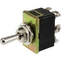 ST7205 Dpdt 10A Centre Off Toggle Switch Screw Term. On- Off- On Rating: 10Amp 250Vac DPDT 10A