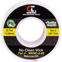 CHEMTOOLS SWNC2L 1.5Mm X 7.5M Soder Wick Braid #2 Yellow No Clean 1.5MM X 7.5M SODER