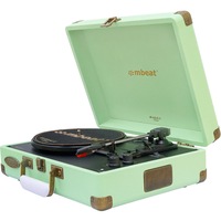 MBEAT TR96TGN Vintage Turntable With Bt Green Woodstock Ii