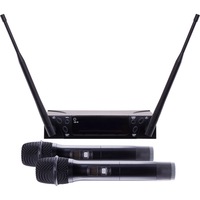 DOSS UHF203E Dual Ch UHF Pll Wireless Mic System Kit Wireless 654-694Mhz Convenient Multi-Channel