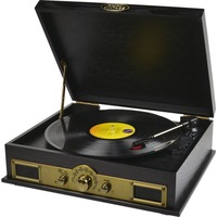 MBEAT USBTR98 Vintage USB Turntable Recorder Bluetooth Spk AM FM Radio Unique Built-In Bluetooth
