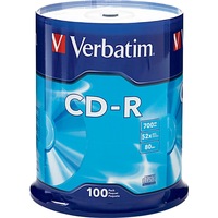 VERBATIM VCDR-100 100Pk CD-R Spindle Compatible With Leading CD-R Drive Manufacturers 100PK