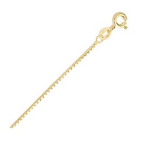 Bevilles Box Chain Necklace 9ct Yellow Gold 45cm