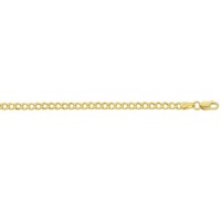 Bevilles Curb Necklace 9ct Yellow Gold 55cm