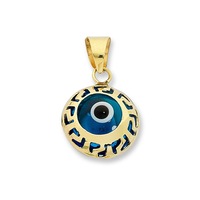 Bevilles Evil Eye Pendant 9ct Yellow Gold