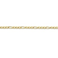Bevilles Figaro Necklace 9ct Yellow Gold 45cm