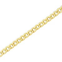 Bevilles Curb Necklace 9ct Yellow Gold 55cm
