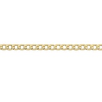 Bevilles Curb Necklace 9ct Yellow Gold Infusion 55cm