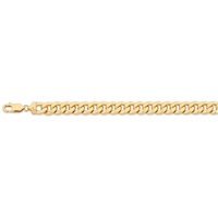 Bevilles Curb Necklace 9ct Yellow Gold Infusion 60cm