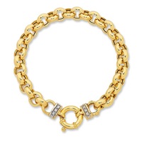 Bevilles Belcher Bracelet 9ct Yellow Gold Infusion 20cm