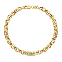 Bevilles Belcher Bracelet 9ct Yellow Gold Infusion 19cm