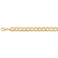 Bevilles Curb Necklace 9ct Yellow Gold Infusion 55cm