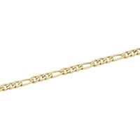 Bevilles Figaro Necklace 9ct Yellow Gold Infusion 60cm