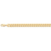 Bevilles Curb Necklace 9ct Yellow Gold Infusion 55cm