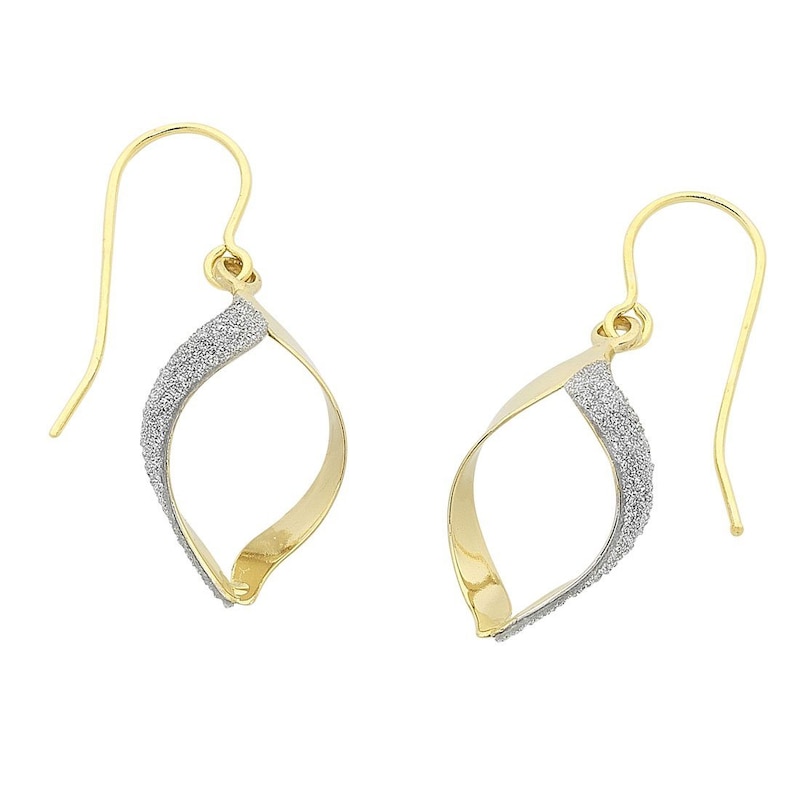 Bevilles 9ct Yellow Gold Silver Infused Stardust Drop Earrings | Buy ...