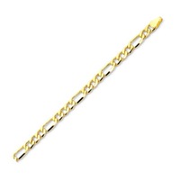 Bevilles Figaro Necklace 9ct Yellow Gold Infusion 55cm