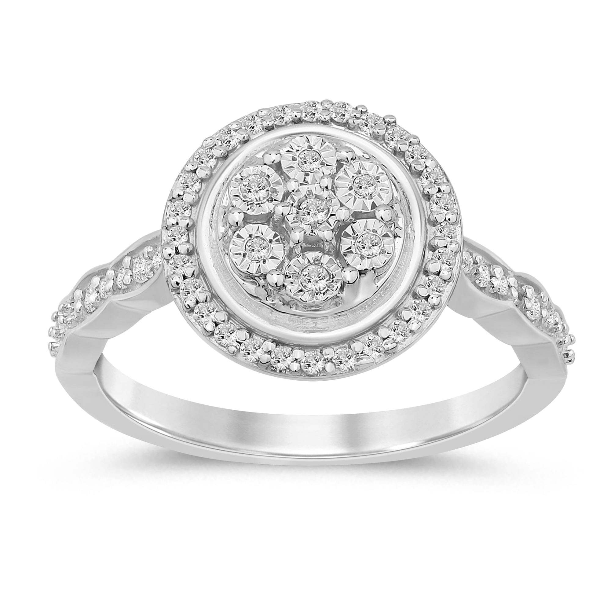 Buy Bevilles Brilliant Round Center Miracle Ring with 0.15ct of