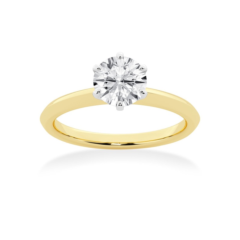 Buy Bevilles Meera 1.00ct Round Solitaire Laboratory Grown Diamond Ring ...