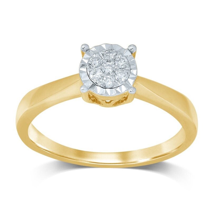 Bevilles Miracle Ring with 0.10ct of Diamonds in 9ct Yellow Gold | Buy ...