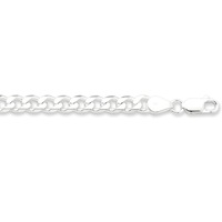 Bevilles Curb Necklace Sterling Silver 50cm