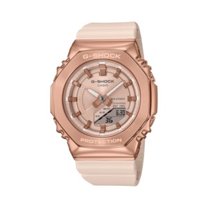 Casio G Shock Pink and Gold Digital Watch GMS2100PG-4A Resin / Stainless steel Rose Gold