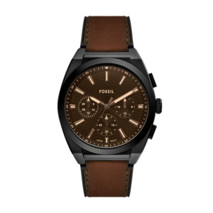 Fossil Everett Chronograph Brown Leather Watch FS6108