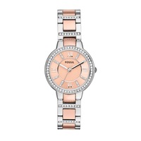 Fossil Virginia Ladies Two-Tone Stainless Steel Watch ES3405 796483050761 Two Tone