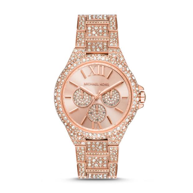 Michael Kors Camille Rose Gold Glitz Women's Watch MK6961 Stainless Steel Quartz 796483535091
