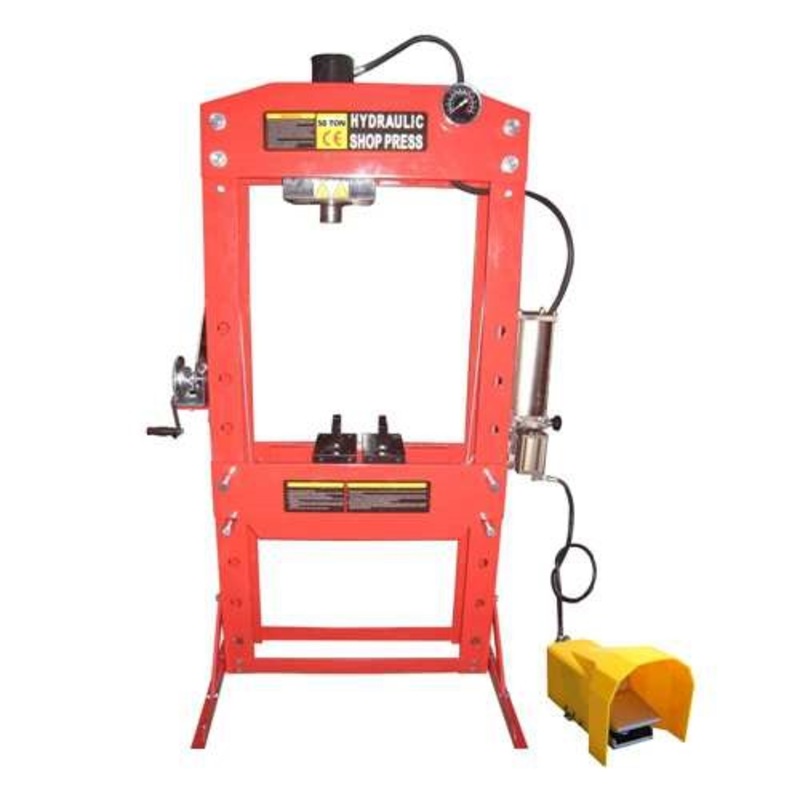 Buy Shop Press Air Hydraulic Pump 75 ton with Foot Pedal, Gauge