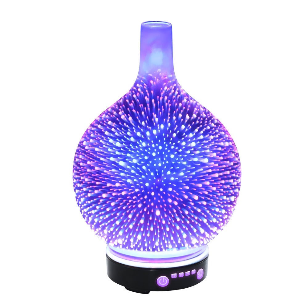 Aroma Diffuser Aromatherapy Humidifier 3D Firework Effect 7 Colours Light 100ml