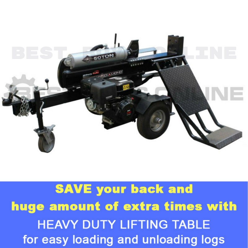 Buy Black Diamond Log Splitter 50 ton Hydraulic Lift Table MyDeal