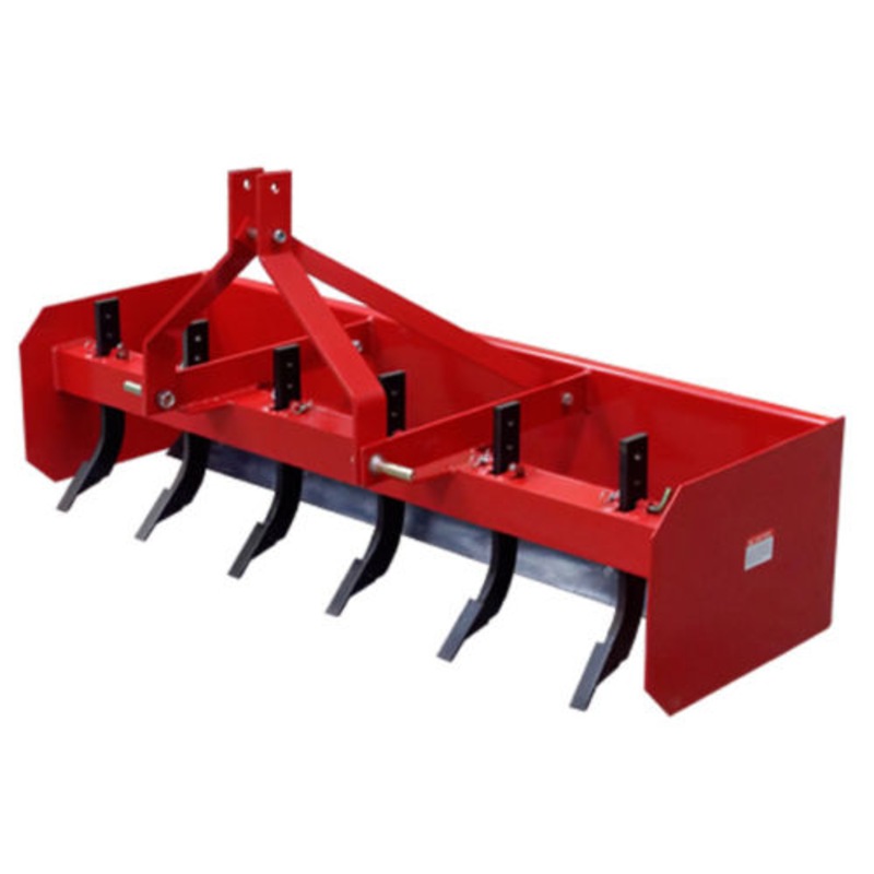 Box Blade Grader Scraper 6 ft with 6 Rippers Heavy Duty for Tractor 3PL
