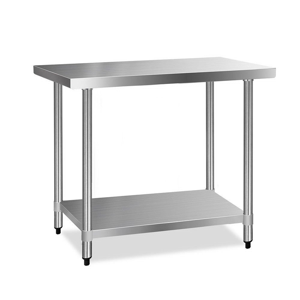 610 x 1219mm Commercial Stainless Steel Kitchen Bench